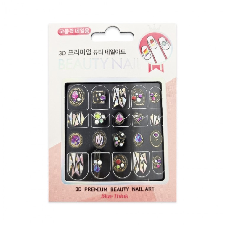 3D 프리미엄 뷰티 네일아트 랜덤1개 네일스티커 네일아트 셀프네일